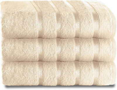 Gc Gaveno Cavailia 3 Piece Kensington Bath Sheet 80X140 Cream 500 Gsm Quick Dry & Water Absorbent Towel - image 1