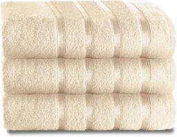 Gc Gaveno Cavailia 3 Piece Kensington Bath Sheet 80X140 Cream 500 Gsm Quick Dry & Water Absorbent Towel