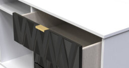 Dallas 6 Drawer Sideboard In Deep Black & White (Ready Assembled) - thumbnail 5