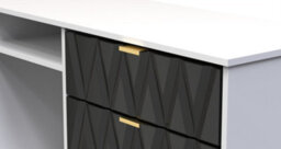 Dallas 6 Drawer Sideboard In Deep Black & White (Ready Assembled) - thumbnail 4