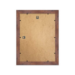 "7X7"" Walnut Picture Frame - 7X7"" Square Frame With 3X3"" Mount For 7X7""/3X3"" Pictures Moderrn Style Thin Edge, 1 Pack" - thumbnail 3