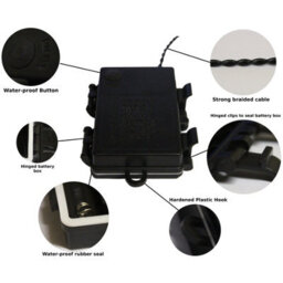 Best Artificial 30 Blue Led Outdoor Waterproof Battery 8 Multi-Function String Lights With Timer - thumbnail 5