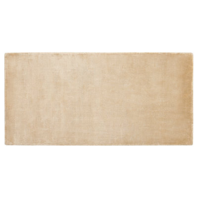 Beliani Rug Gesi Ii Sand Beige 80 X 150 Cm Viscose - image 1