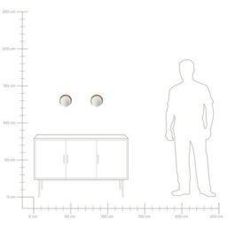 Beliani Gold Wall Lamp Pair, Frosted Glass Shades, W14 X D17 X H16Cm - thumbnail 8