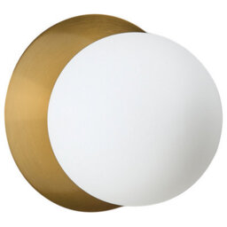 Beliani Gold Wall Lamp Pair, Frosted Glass Shades, W14 X D17 X H16Cm - thumbnail 3