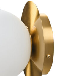 Beliani Gold Wall Lamp Pair, Frosted Glass Shades, W14 X D17 X H16Cm - thumbnail 7