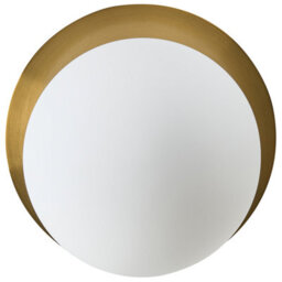 Beliani Gold Wall Lamp Pair, Frosted Glass Shades, W14 X D17 X H16Cm - thumbnail 4