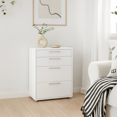 Wyld Haus Dris White Wooden Office Storage With 2 Drawers And 2 File Drawers - image 1