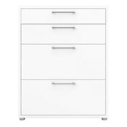 Wyld Haus Dris White Wooden Office Storage With 2 Drawers And 2 File Drawers - thumbnail 3