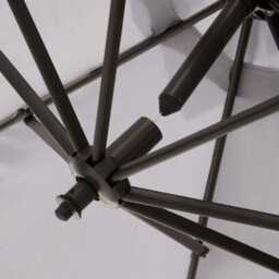 Rinse Bathrooms Grey Roman Umbrella Garden Parasol With Hand Crank Rotation Outdoor Patio Umbrella 3M - thumbnail 6