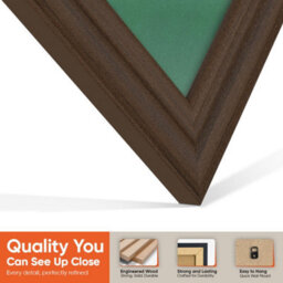 "16X16"" Walnut Classic Vinyl Record Frame With Emerald Mount For 12 Inch Lp Disc - Ak Frames" - thumbnail 3