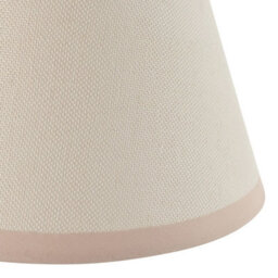 Luminosa Lighting Luminosa Burley Rechargeable Brushed Aged Brass Plate Wall Light With Vintage White Fabric Ivy Shade 16Cm Integrated Led - thumbnail 6