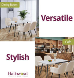 Hallowood Furniture Cullompton Rectangular Dining Table (1.2M) With 4 Beige Fabric Chairs - thumbnail 6
