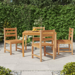 Berkfield Garden Chairs 4 Pcs Solid Wood Teak