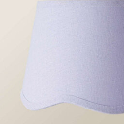 Valuelights Mabel Small Lilac Scallop Edge Linen Lamp Shade (D)25Cm - thumbnail 4