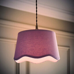 Valuelights Mabel Small Lilac Scallop Edge Linen Lamp Shade (D)25Cm - thumbnail 3