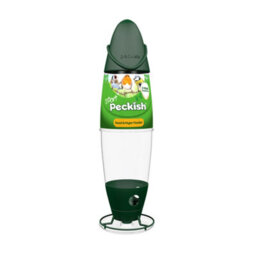 Peckish Plastic Seed & Nyger Green Hanging Bird Feeder 0.6L