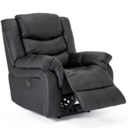 More4Homes Seattle Electric Recliner Bonded Leather 1+2+3 Seater Sofa Set (Black) - thumbnail 6