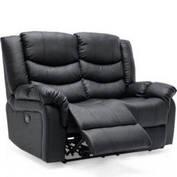 More4Homes Seattle Electric Recliner Bonded Leather 1+2+3 Seater Sofa Set (Black) - thumbnail 4