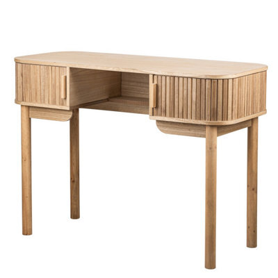 Nordlys 2-Door Ash Wood Desk Classic Style Bedroom - image 1