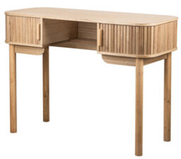 Nordlys 2-Door Ash Wood Desk Classic Style Bedroom - thumbnail 2