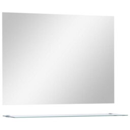 Berkfield Wall Mirror With Shelf 80X60 Cm Tempered Glass - thumbnail 2