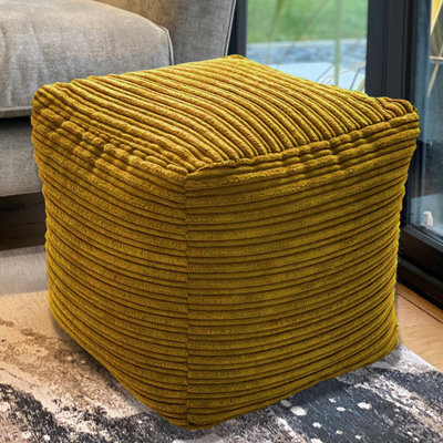 Beautiful Beanbags Jumbo Cord Beanbag Cube Footstool Large Pouffe Bean Bags