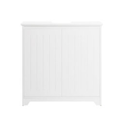 Sobuy Bzr108-W, Under Sink Cabinet Bathroom Vanity Unit Storage Cabinet,white,w60Xd30Xh60 - thumbnail 1