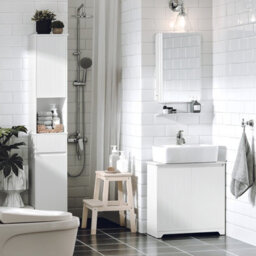 Sobuy Bzr108-W, Under Sink Cabinet Bathroom Vanity Unit Storage Cabinet,white,w60Xd30Xh60 - thumbnail 9