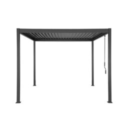 Sweeek - Louvered Pergola Aluminum And Steel 3X3M Anthracite - Flash - thumbnail 7