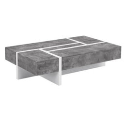 Furniture in Fashion Storm Gloss Storage Coffee Table In White And Concrete Effect - thumbnail 3