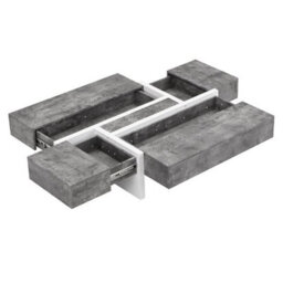 Furniture in Fashion Storm Gloss Storage Coffee Table In White And Concrete Effect - thumbnail 4