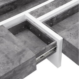 Furniture in Fashion Storm Gloss Storage Coffee Table In White And Concrete Effect - thumbnail 7