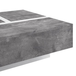 Furniture in Fashion Storm Gloss Storage Coffee Table In White And Concrete Effect - thumbnail 8