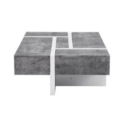 Furniture in Fashion Storm Gloss Storage Coffee Table In White And Concrete Effect - thumbnail 6