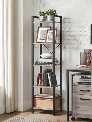 Vasagle Bookcase, Bookcase 5-Tier Storage Rack With Standing Display With Steel Frame - image 1