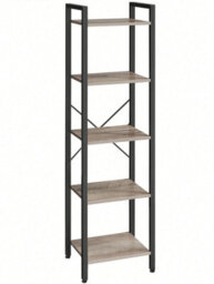Vasagle Bookcase, Bookcase 5-Tier Storage Rack With Standing Display With Steel Frame - thumbnail 7