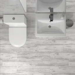 Nes Home Alaska 500mm White Freestanding Basin Vanity & Close Coupled Toilet - thumbnail 4