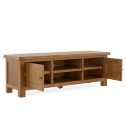 Zelah Oak Extra Large 150Cm Tv Unit - Fully Assembled By Roseland Furniture - thumbnail 2