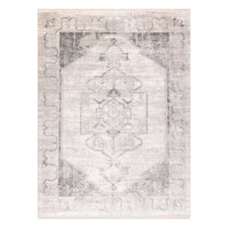 RugsX Distin 0107B Grey / Light Grey / White Modern Carpet - Ornament, Frame  80X150 Cm - thumbnail 3