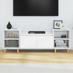 Berkfield Tv Cabinet White 160X35X55 Cm Engineered Wood - thumbnail 3