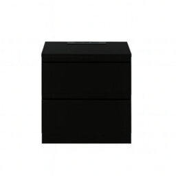 Home Treats Set Of 2 Bedside Tables Black 2 Drawer Nightstand Table With 2 Uk Plugs Usb A And Usb C Chest Of Drawers 2M Cable - thumbnail 9