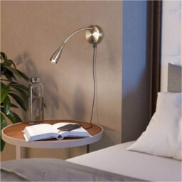 Loops 2 Pack Sleek Satin Nickel Wall Light - Modern Led Indoor Lighting Fixture - thumbnail 3