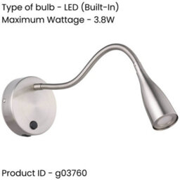 Loops 2 Pack Sleek Satin Nickel Wall Light - Modern Led Indoor Lighting Fixture - thumbnail 2