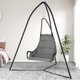Costway Hanging Chair Stand Heavy Duty Metal Swing Tripod Chair Stand W/ Hanging Chain - thumbnail 3