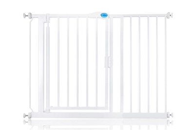 Bettacare Auto Close Stair Gate, 111Cm - 118Cm, White, Pressure Fit Safety Gate, Baby Gate - image 1