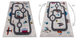 RugsX Junior 52242.801 Washing Carpet City, Streets For Children Anti-Slip -  160X220 Cm - thumbnail 2