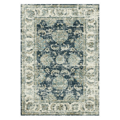 Silk Road Blue Perla Medium Rug, (L)160Cm X (W)120Cm - image 1
