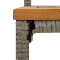 Berkfield 5 Piece Garden Bar Set Grey Poly Rattan& Solid Wood Acacia - thumbnail 6