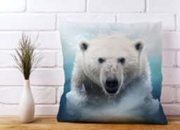 Warren Reed Designer Polar Bear Splashart Cushions 45Cm X 45Cm - thumbnail 2